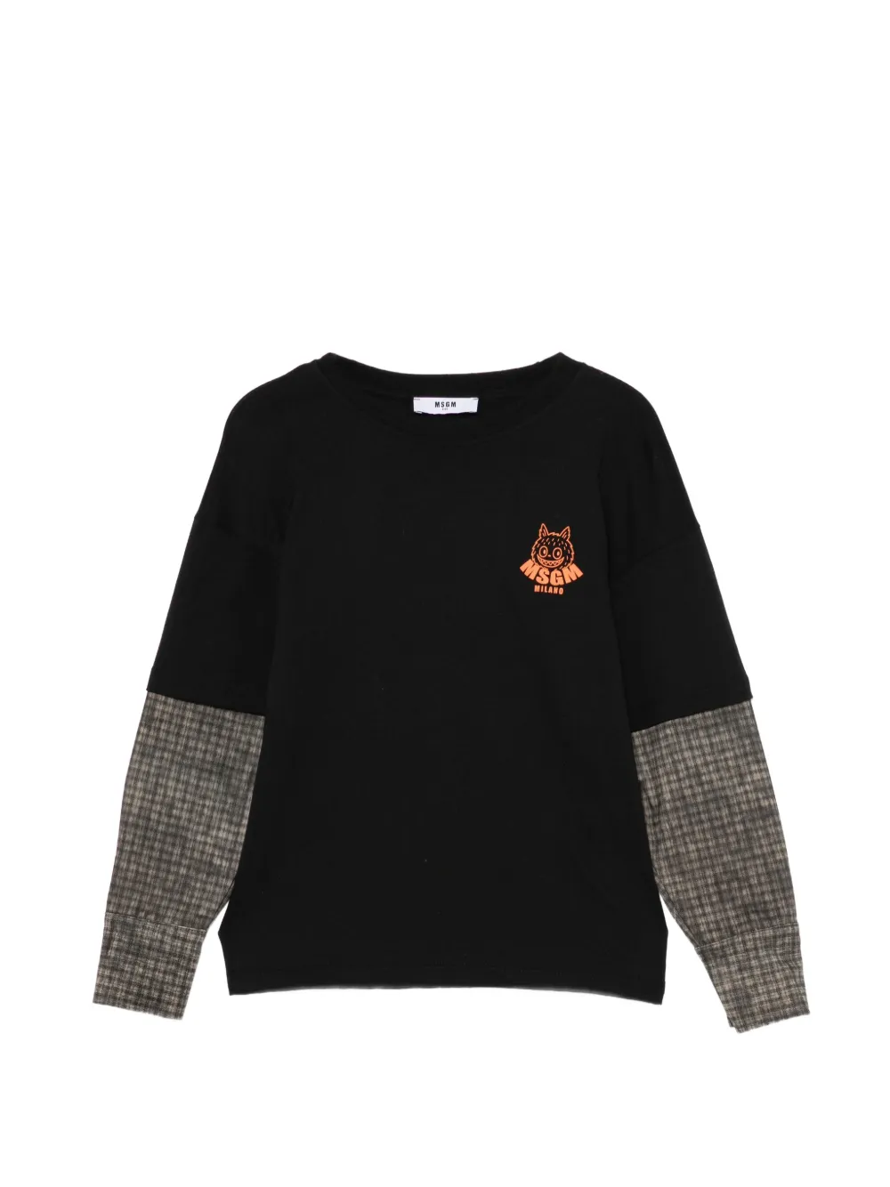 MSGM Kids T-Shirt im Layering-Look - Schwarz