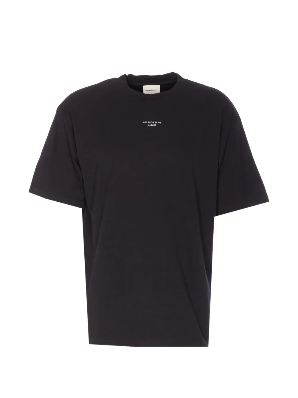 Drôle De Monsieur Le slogan-print cotton T-shirt - Nero