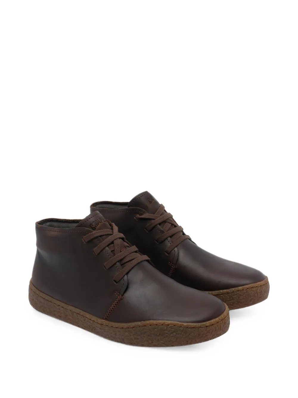Camper Peu Terreno lace-up leather high-top sneakers Bruin