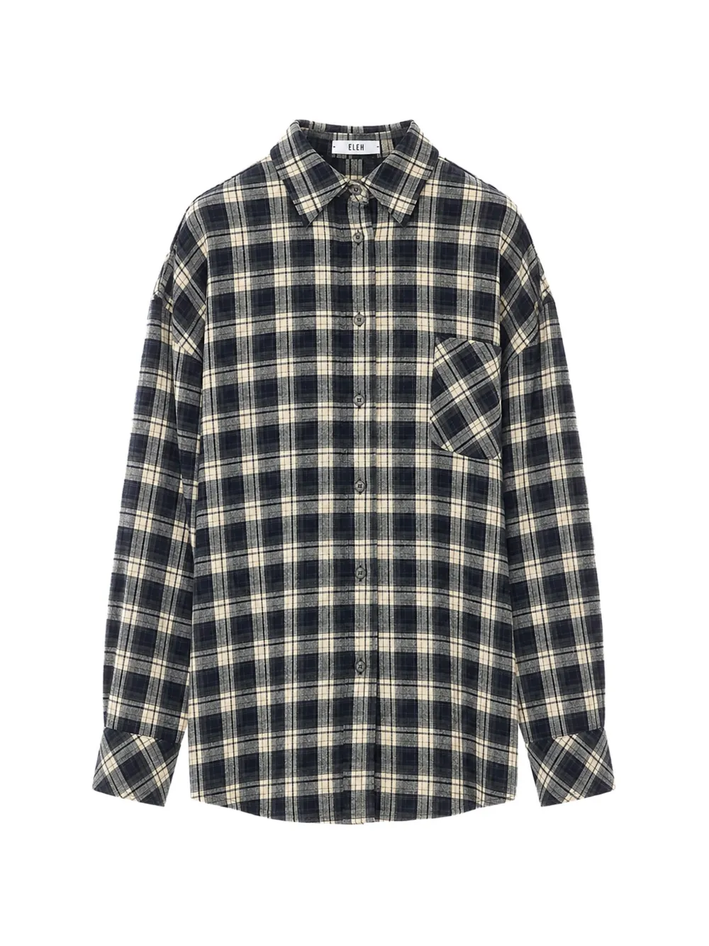 Ele check-print shirt - Blau