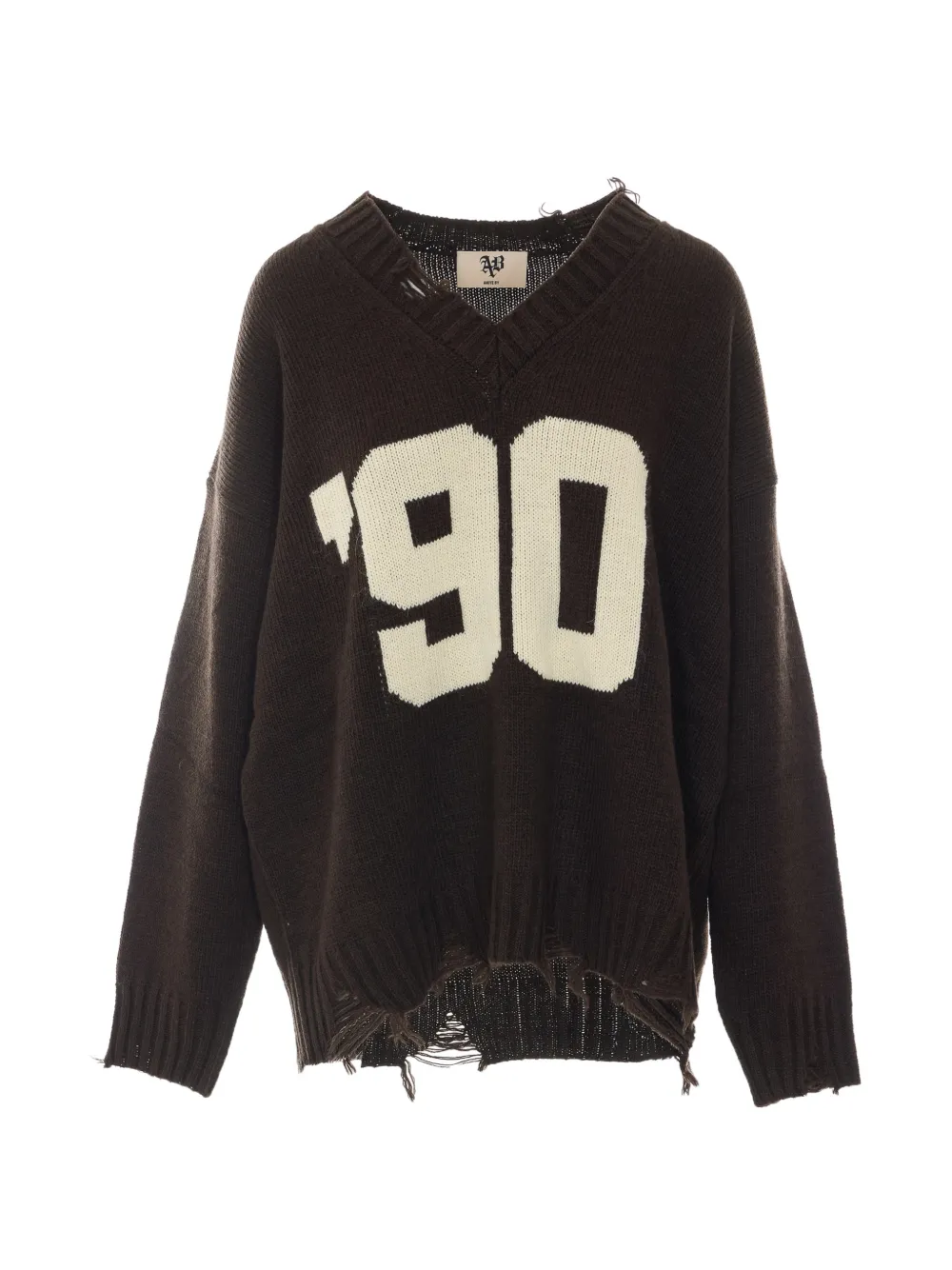 Aniye By Duke Pullover im Distressed-Look - Braun