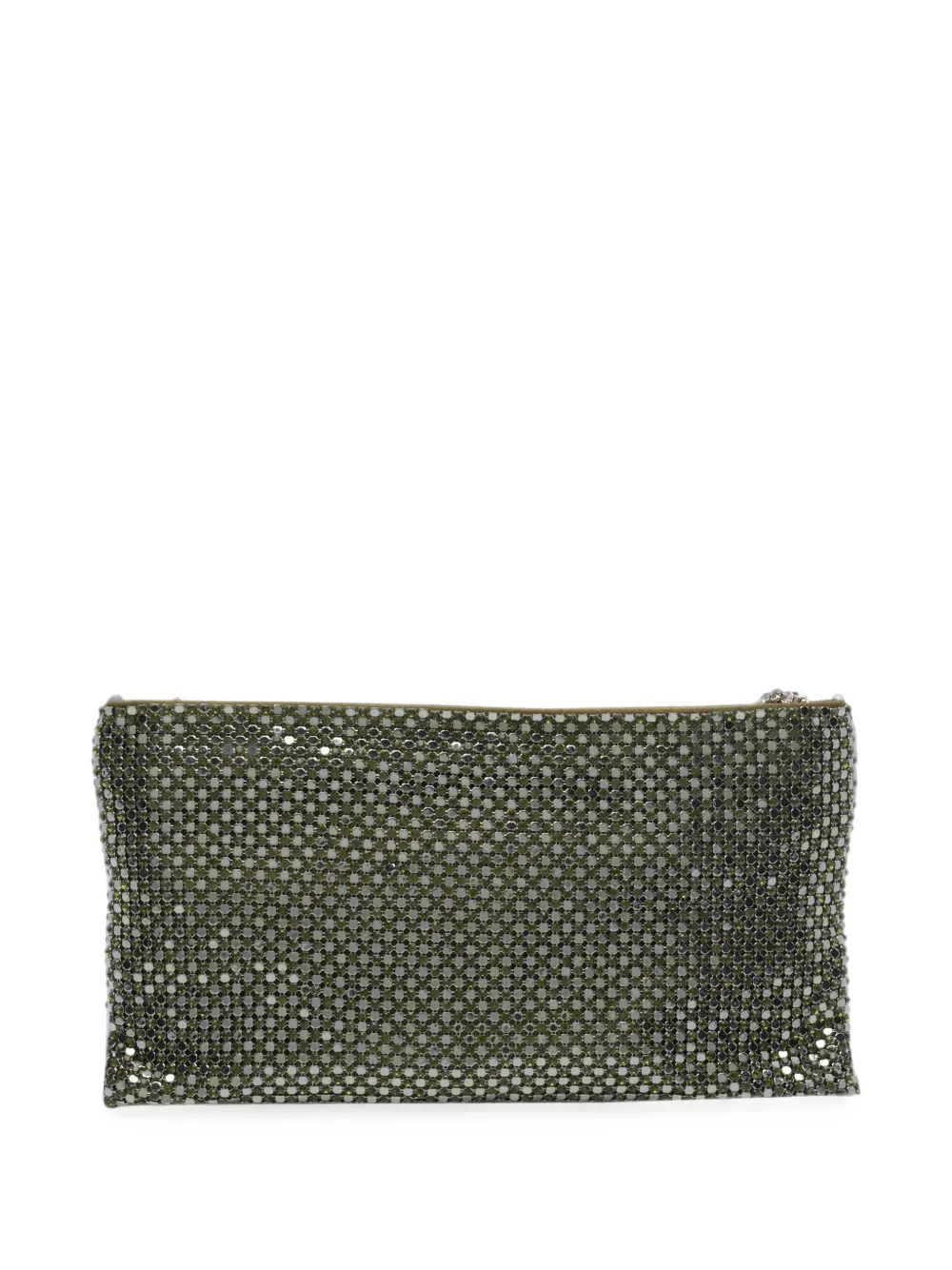 Benedetta Bruzziches Your Best Friend clutch verfraaid met kristallen en kettinghengsel Groen