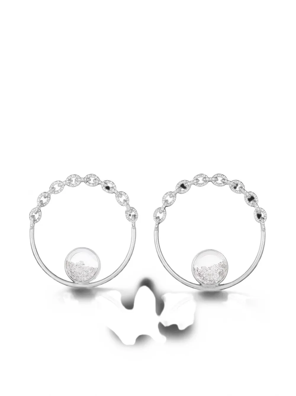Moritz Glik Trupe Kaleidoscope Shaker hoop earrings - Silber