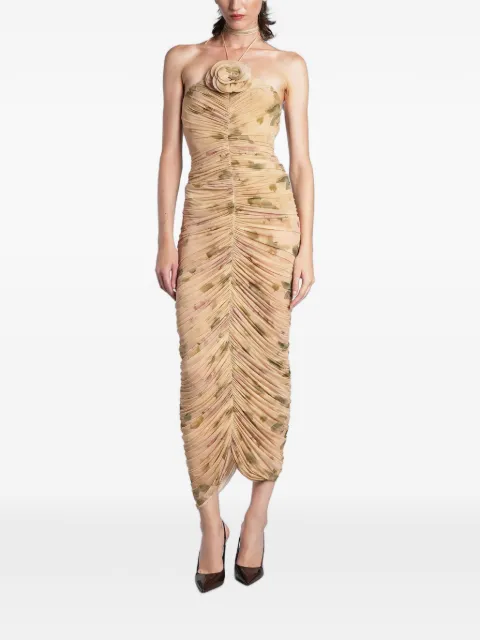 Magda Butrym vestido midi con estampado floral