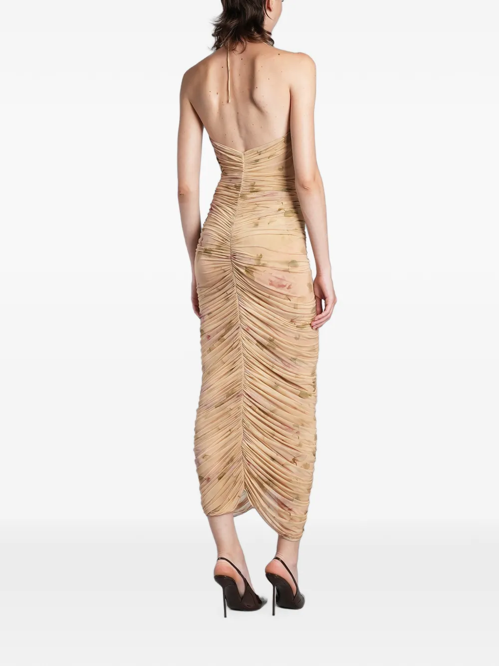 Magda Butrym Midi-jurk met bloemenprint Beige