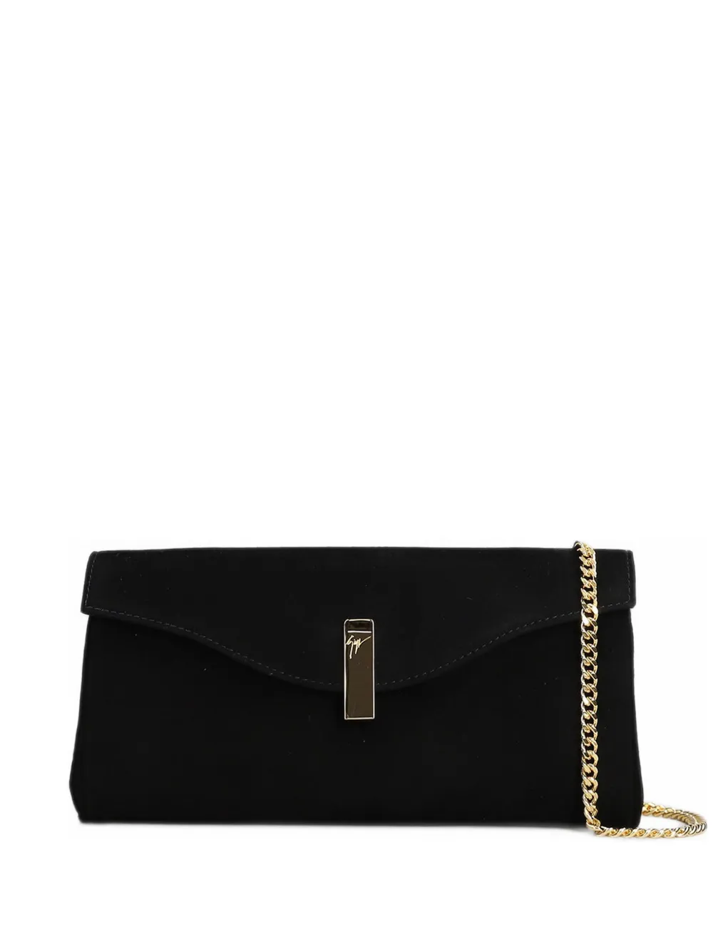 Giuseppe Zanotti logo-plaque chain-link clutch bag - Nero