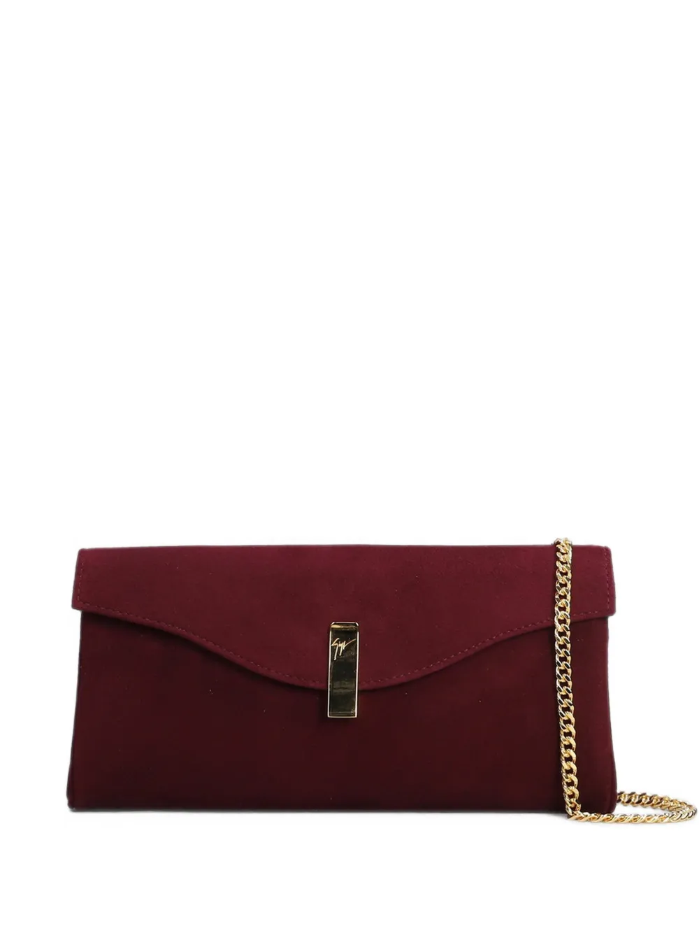 Giuseppe Zanotti logo-plaque chain-link clutch bag - Rosso