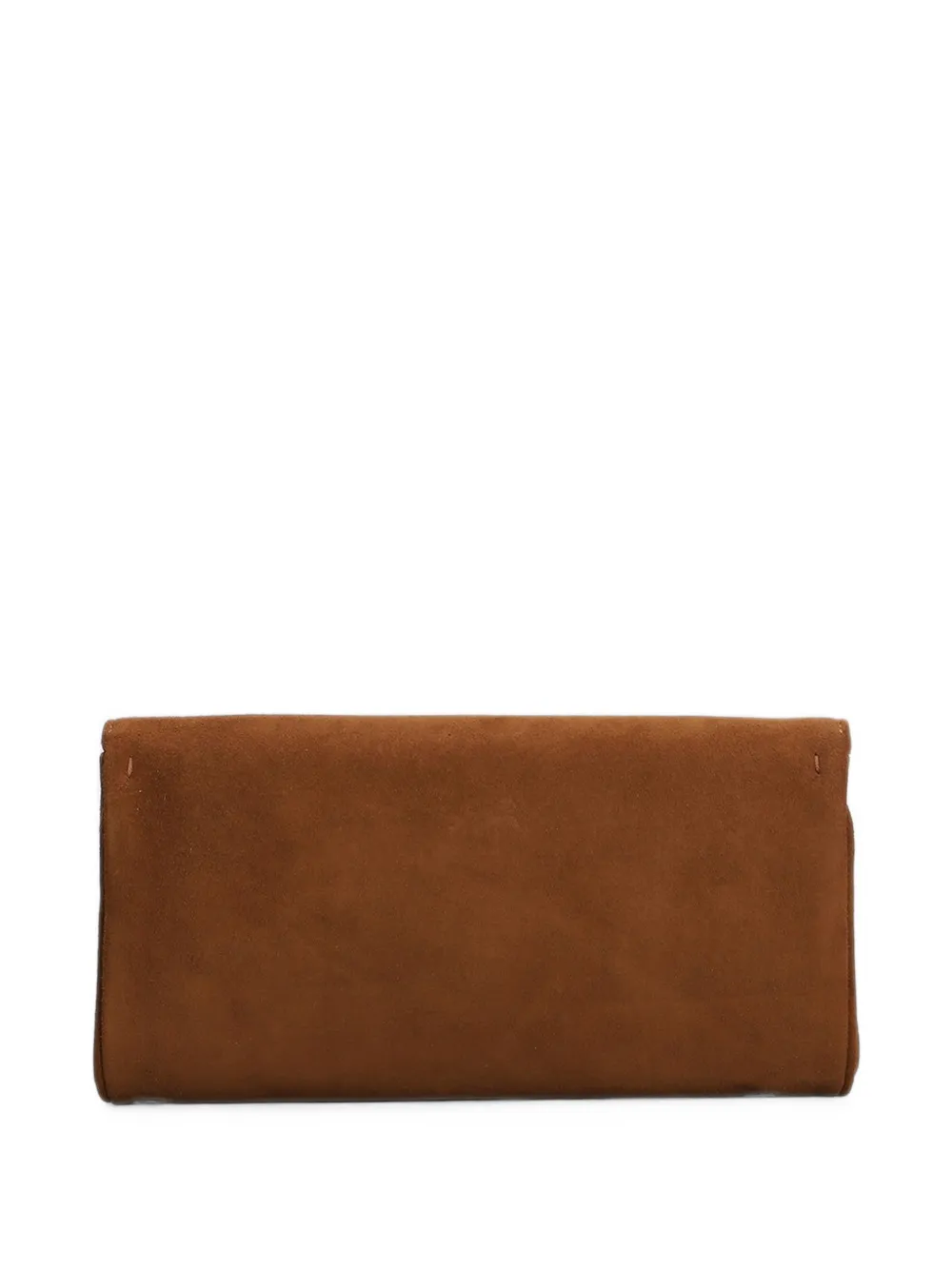 Giuseppe Zanotti Flutie suède clutch met ketting en logo-plakkaat Bruin