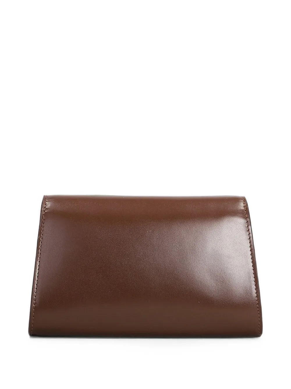 Giuseppe Zanotti Clutch met logo-plakkaat en kettingband Bruin