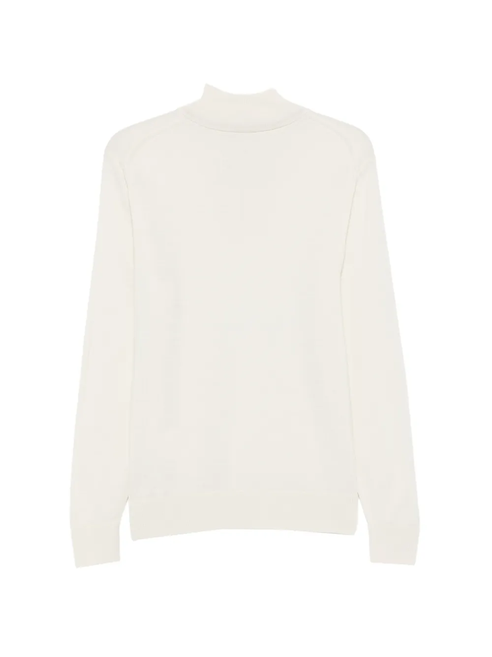 BOSS Gebreide trui met kwartrits Beige