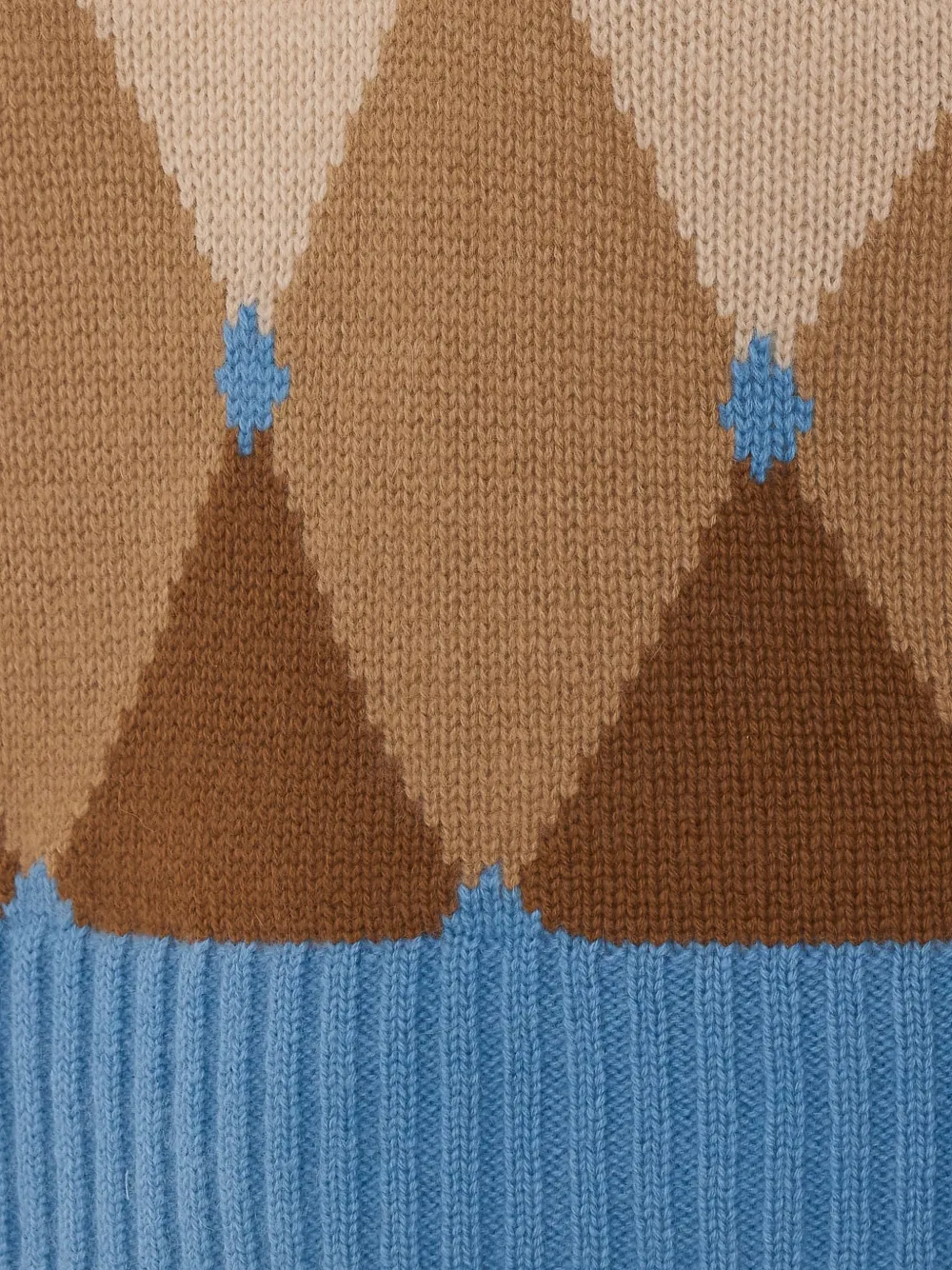 Ballantyne Trui met argyle intarsia Blauw