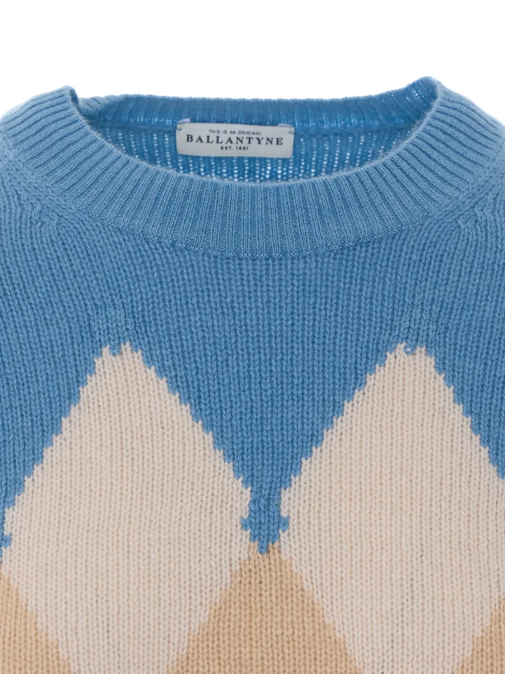 Ballantyne Trui met argyle intarsia Blauw