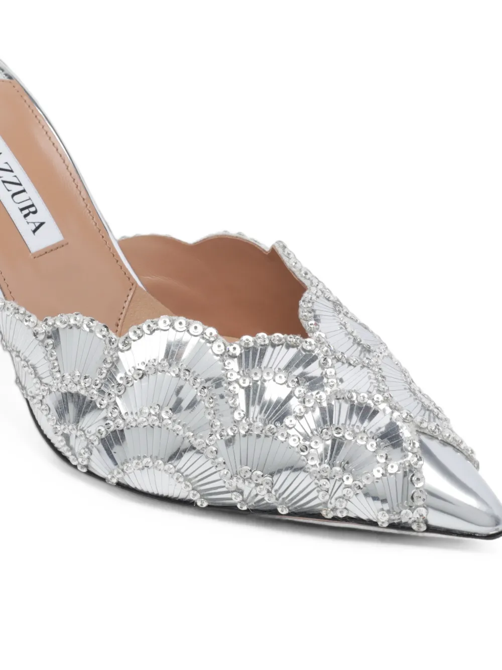 Aquazzura Ce Soir mules 85 Zilver