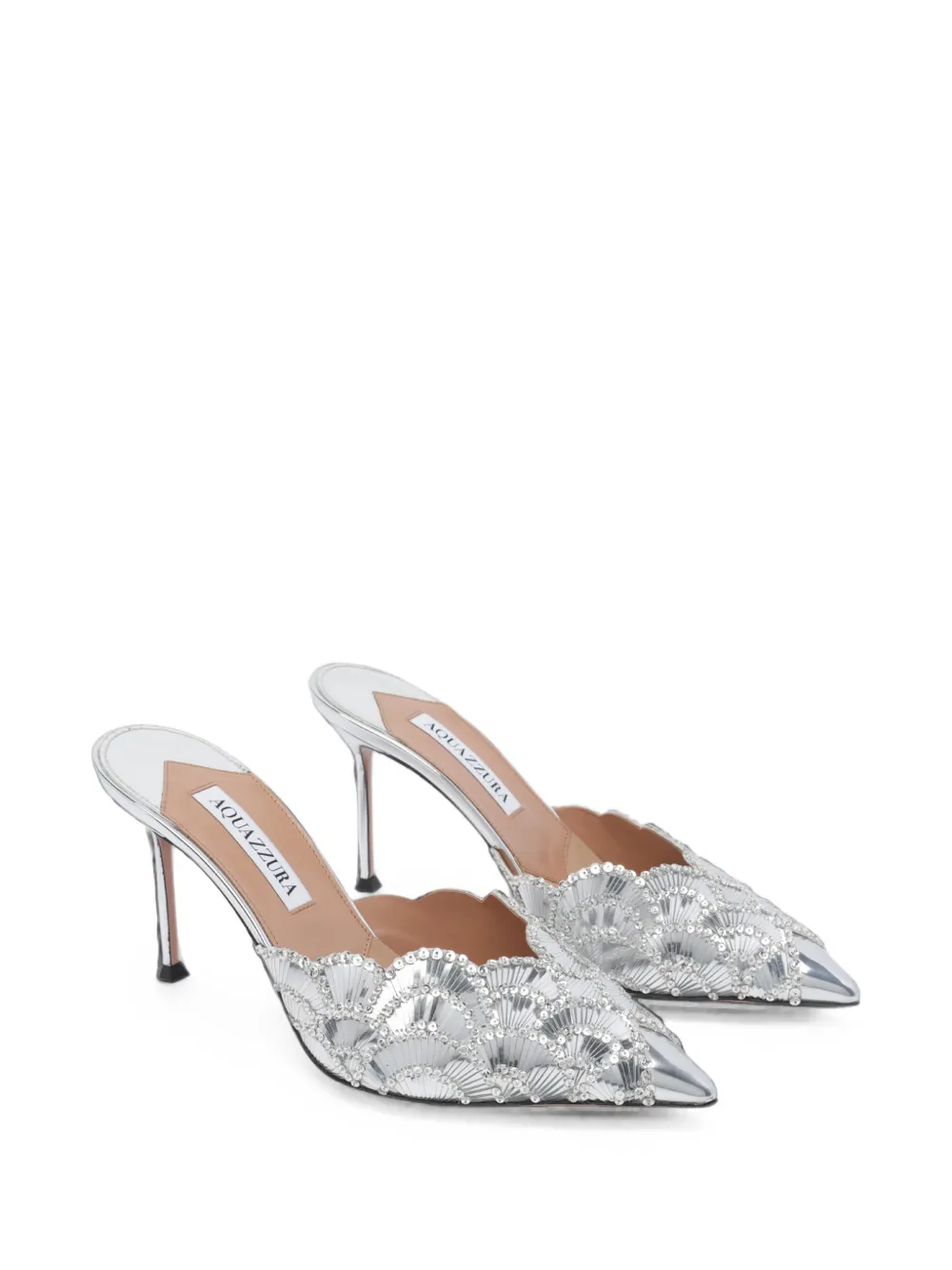 Aquazzura Ce Soir mules 85 Zilver