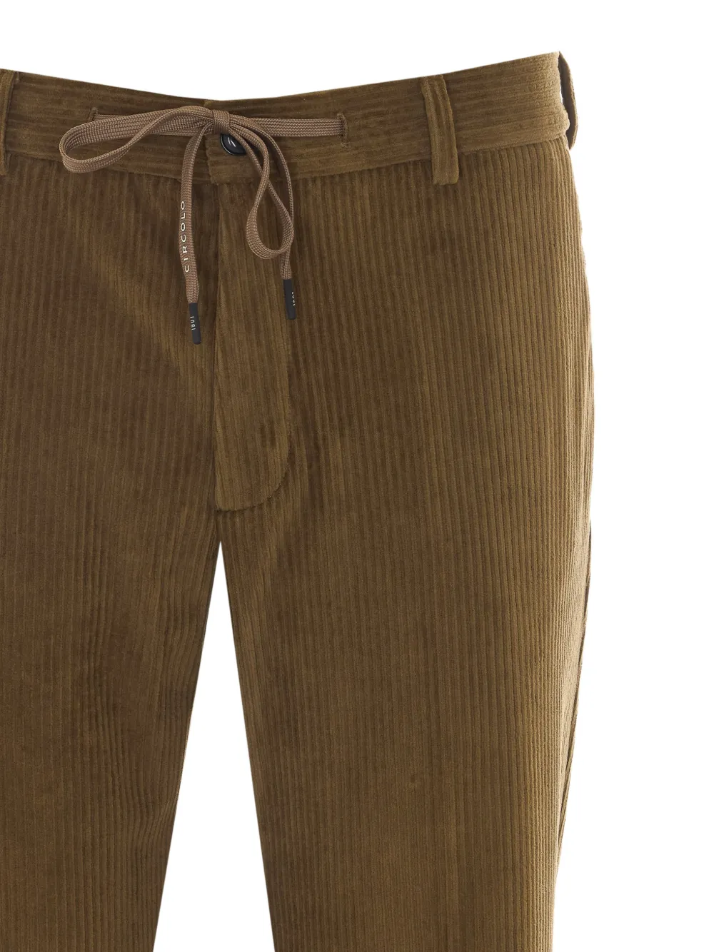 Circolo 1901 Fluwelen straight broek met trekkoord Bruin