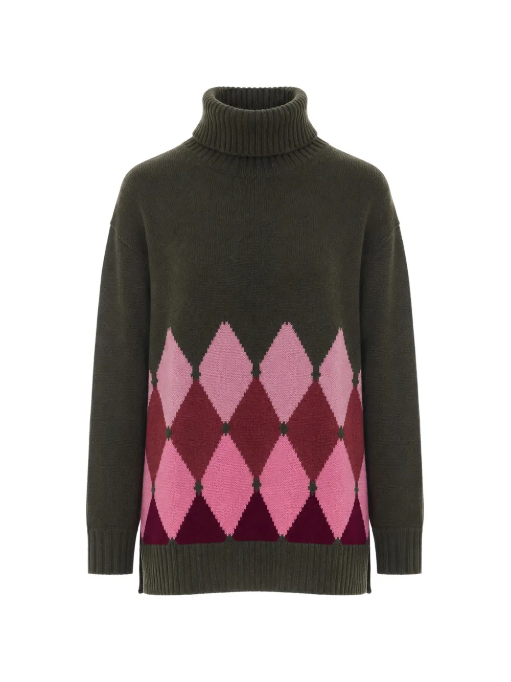 Ballantyne argyle roll-neck sweater