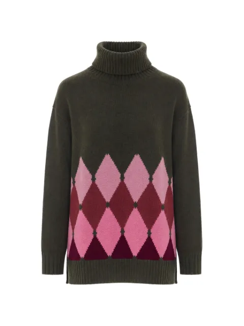 Ballantyne argyle roll-neck sweater