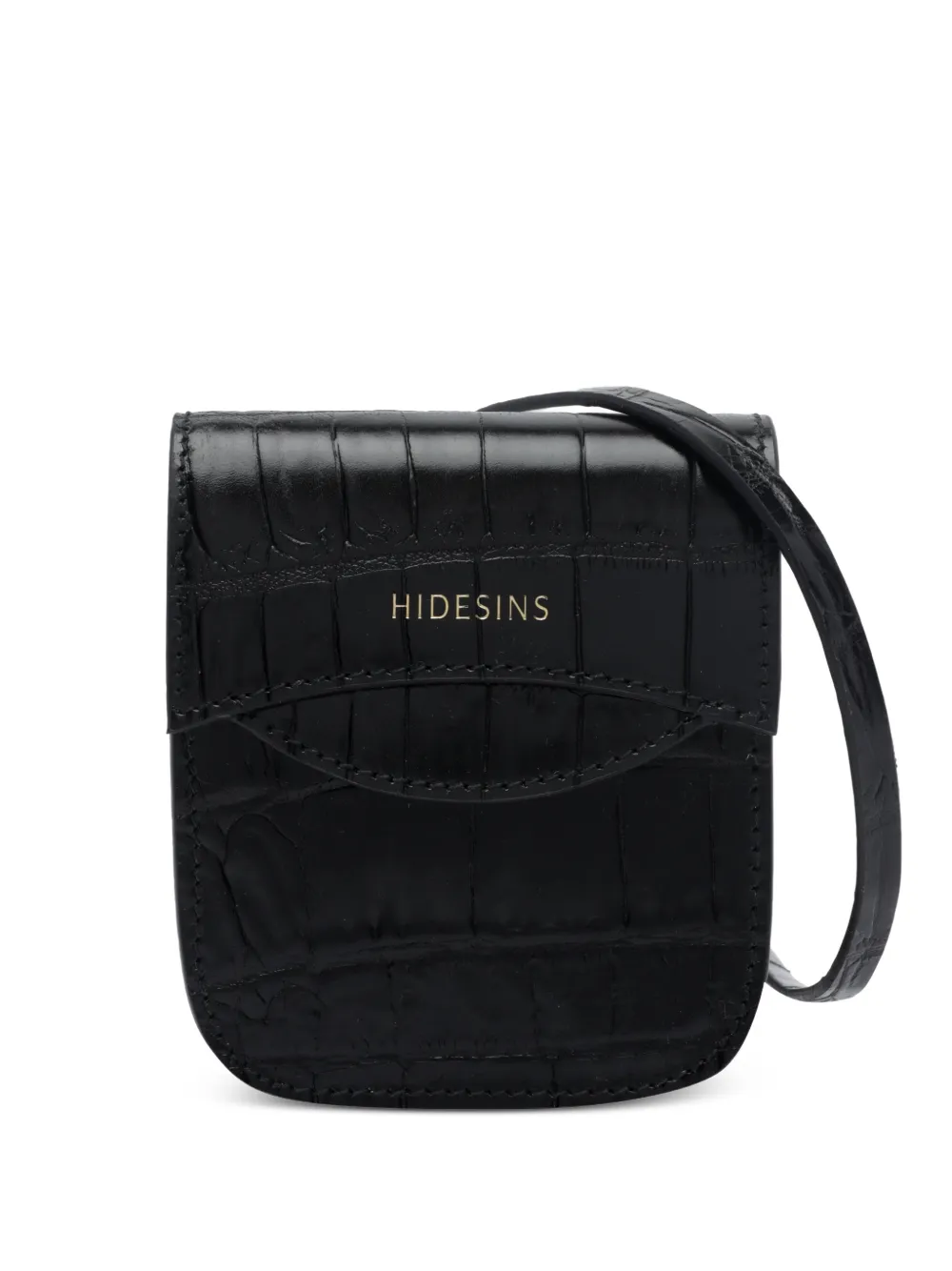 HIDESINS croc-effect leather shoulder bag