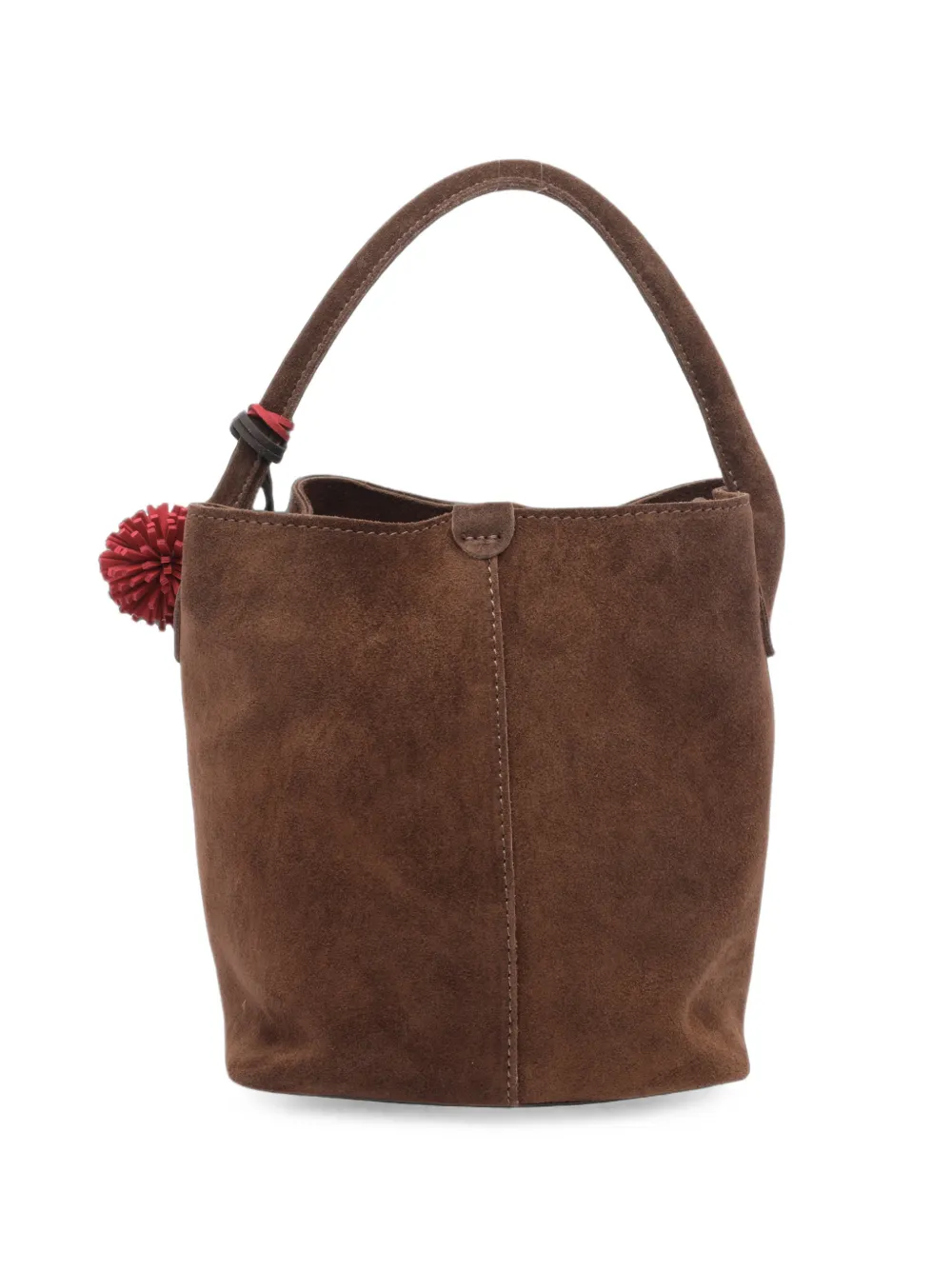 D.A.T.E. Paniere tassel-detail suede bucket bag - Marrone