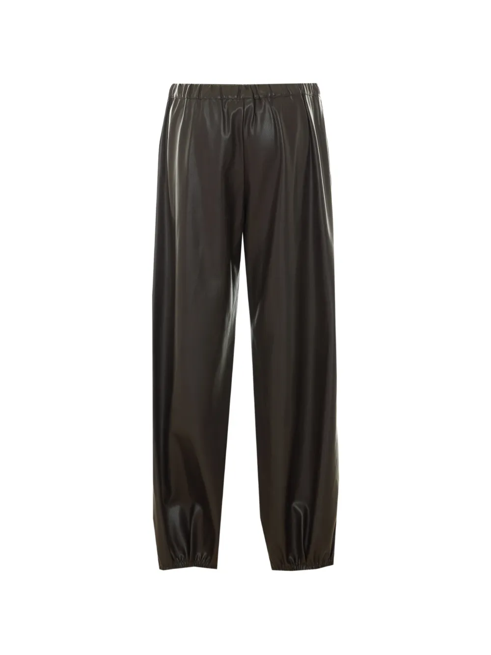 Aniye By Elastische trainingsbroek van imitatieleer Bruin