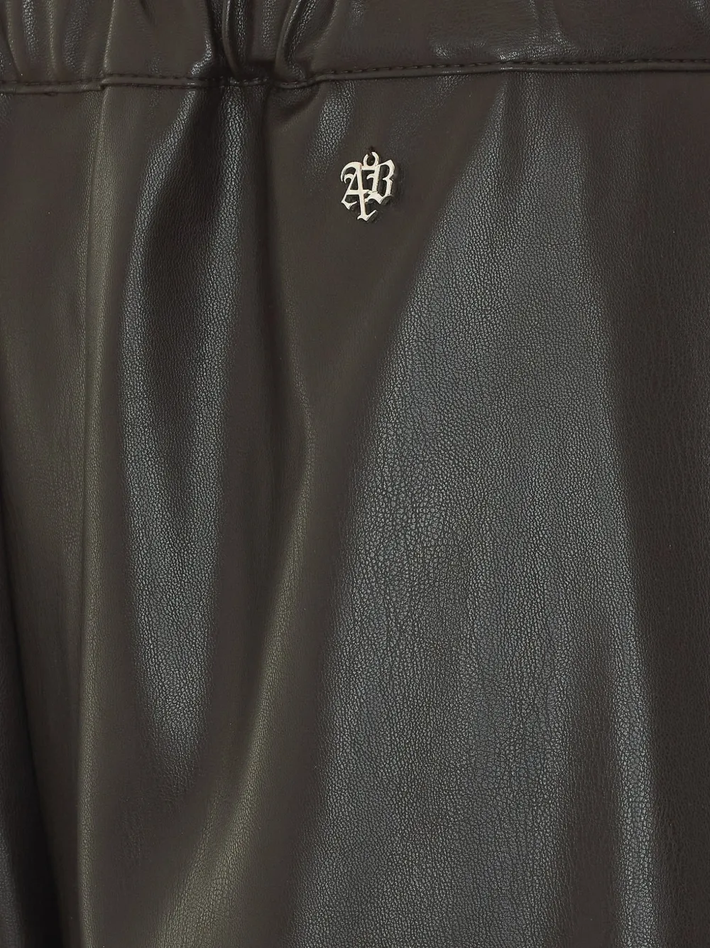 Aniye By Elastische trainingsbroek van imitatieleer Bruin