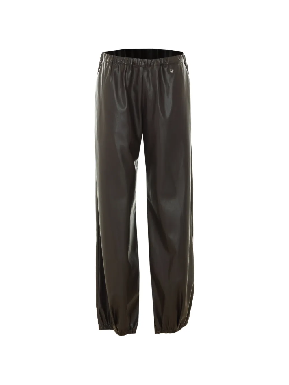 Aniye By elasticated faux-leather track pants - Marrone