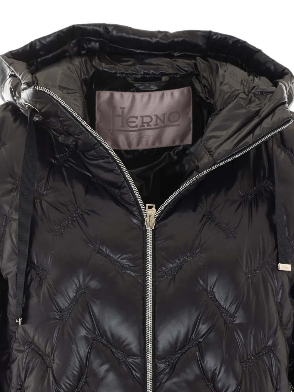 Herno Gevoerd jack met capuchon Zwart