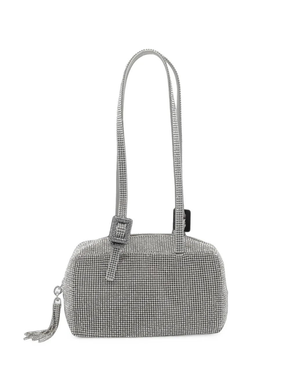 Benedetta Bruzziches crystal-embellished tassel-detail shoulder bag - Argento