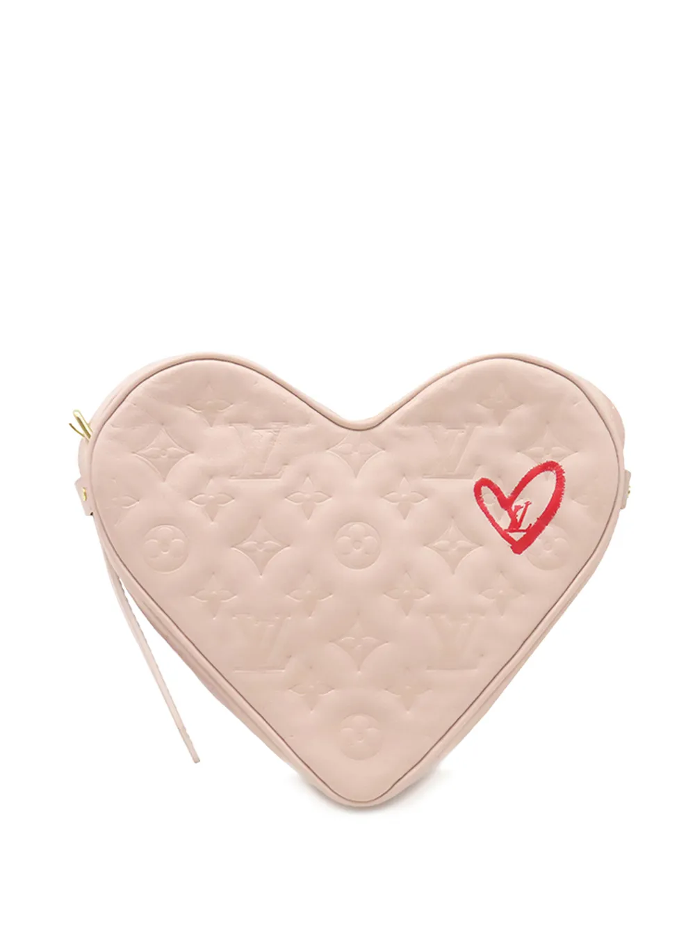Louis Vuitton Pre-Owned Borsa a tracolla Fall In Love Sac Coeur in pelle di agnello goffrata con monogramma 2021-2026 - Rosa