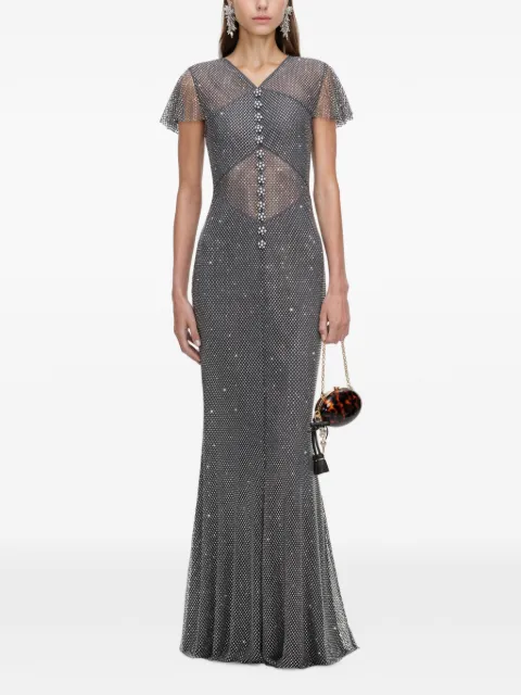 Self-Portrait vestido con detalles de strass
