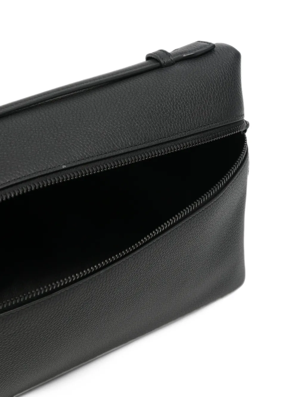 Loro Piana Extra Pouch L29 leather clutch bag Zwart