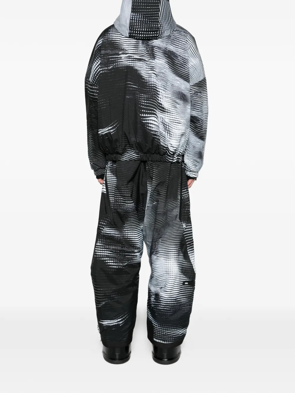 Templa Dysydent bomberjack met vector-print Zwart