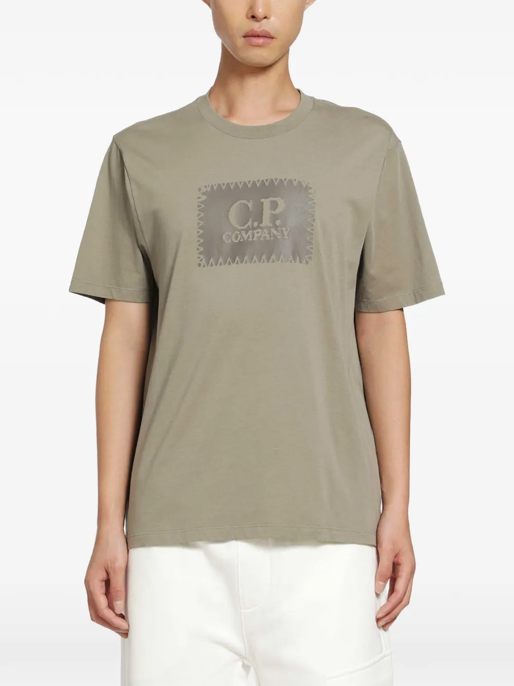 C.P. Company 30/1 jersey short-sleeve logo-label T-Shirt - Verde