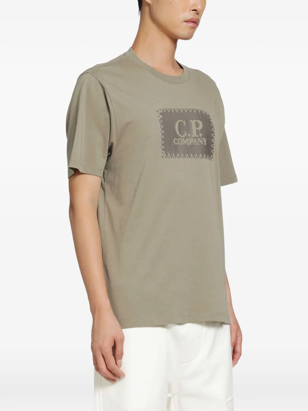C.P. Company 30 1 jersey T-shirt met korte mouwen en logo-label Groen