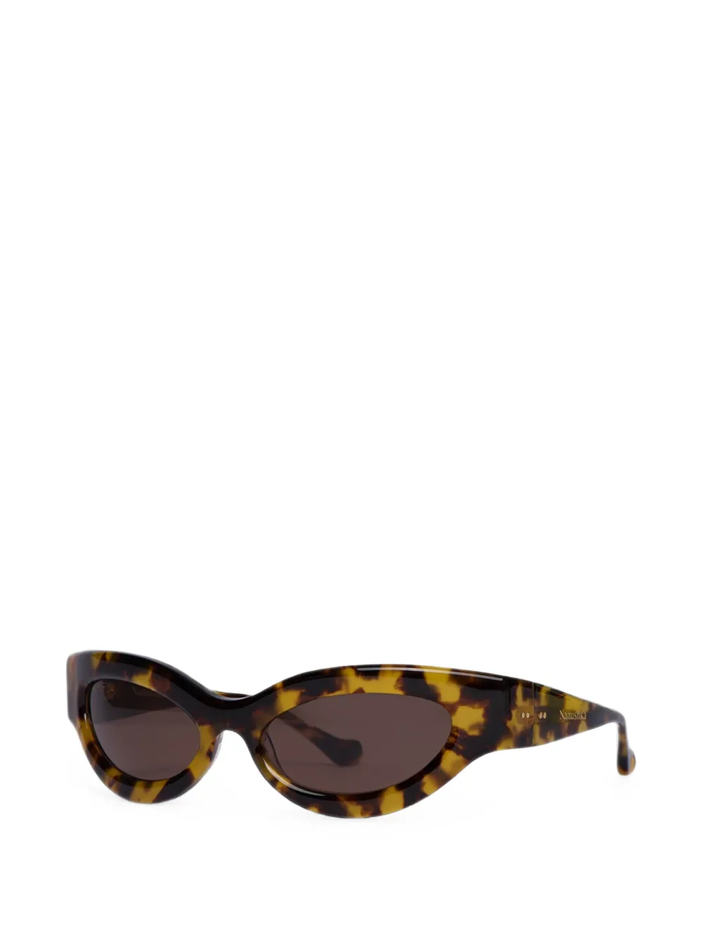 Nanushka Trysta zonnebril met cat-eye montuur Bruin