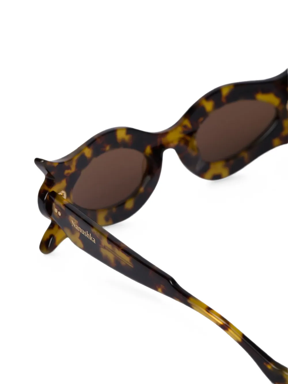 Nanushka Tully zonnebril met schildpadschild-effect Bruin