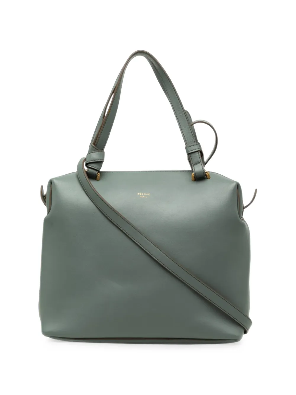 Celine Pre-Owned 2018 Small Leather Soft Cube Bag satchel - Grigio
