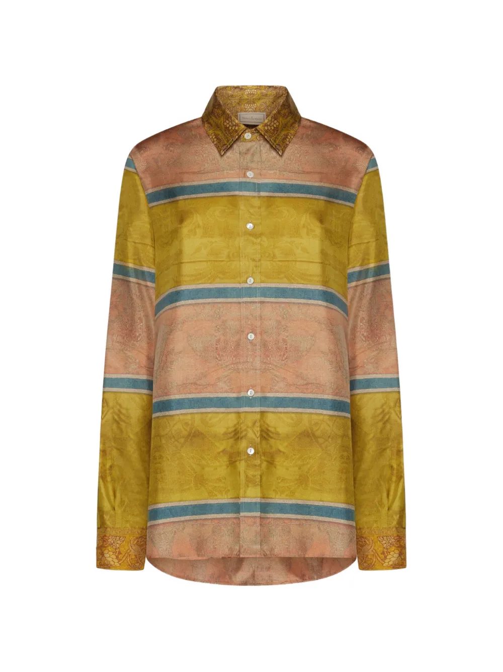 Pierre-Louis Mascia Aloé paisley-print striped shirt - Gelb
