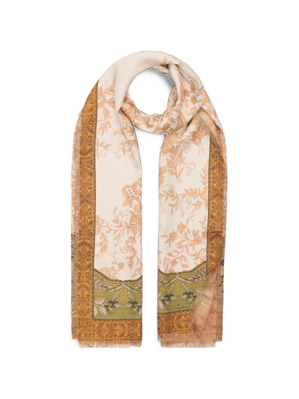 Pierre-Louis Mascia Fancy Seidenschal mit Blumenprint - Nude