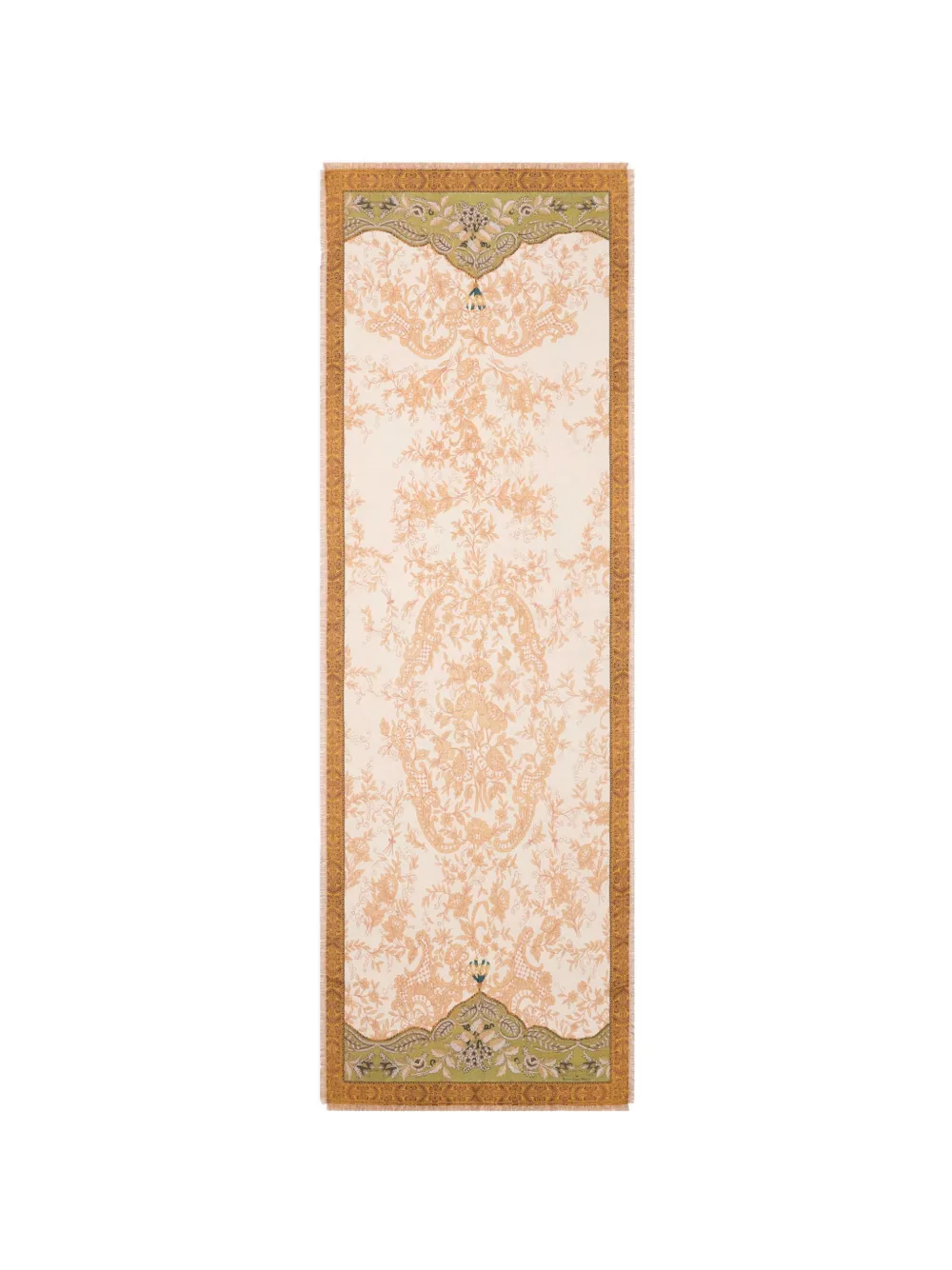 Pierre-Louis Mascia Fancy floral-print silk scarf - Toni neutri