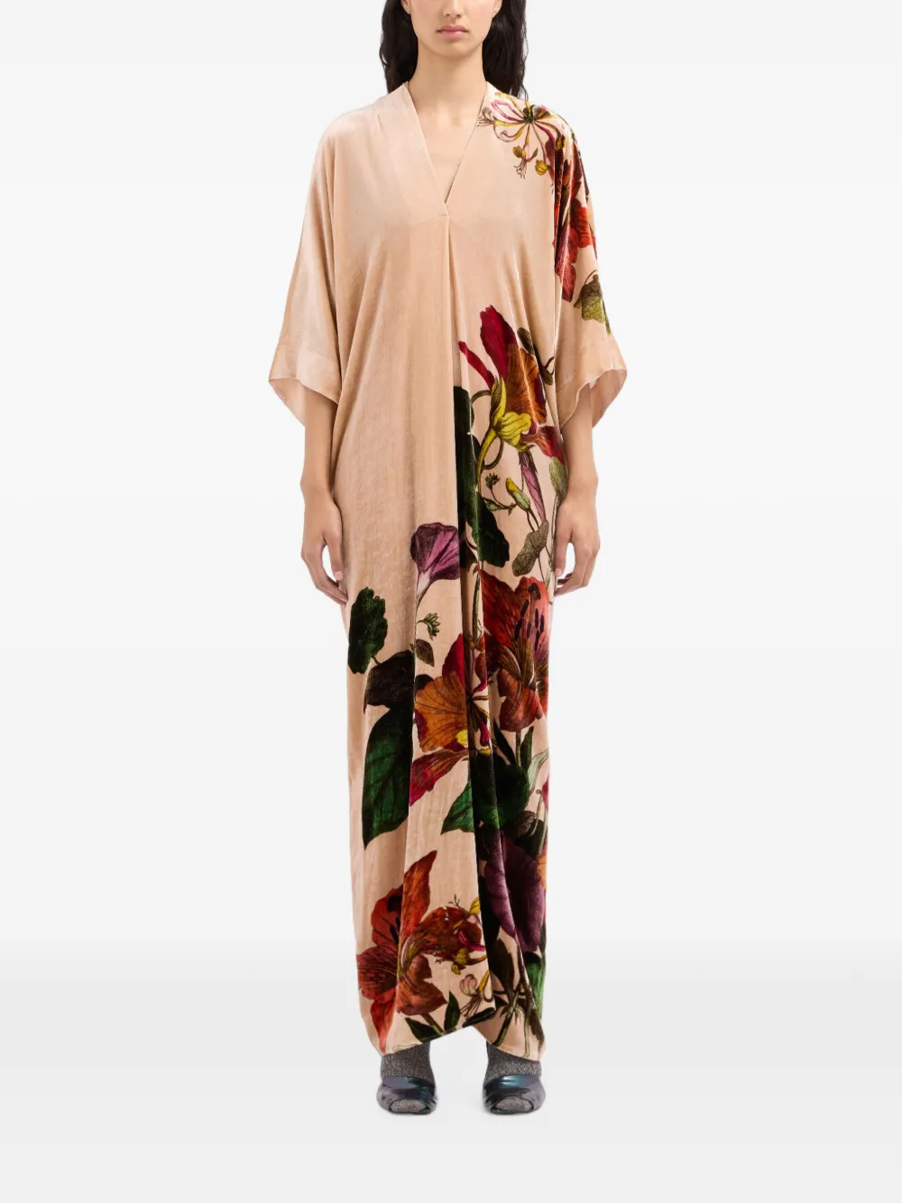 Pierre-Louis Mascia Kandox maxi-jurk met bloemenprint Beige