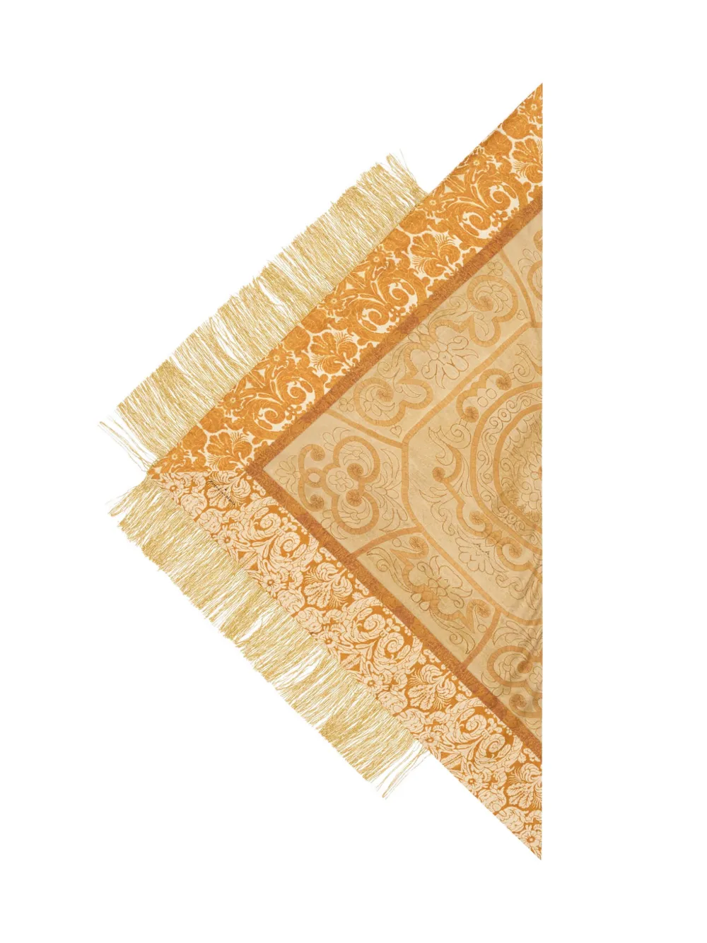Pierre-Louis Mascia Aloeuw paisley floral-print fringed scarf - Toni neutri