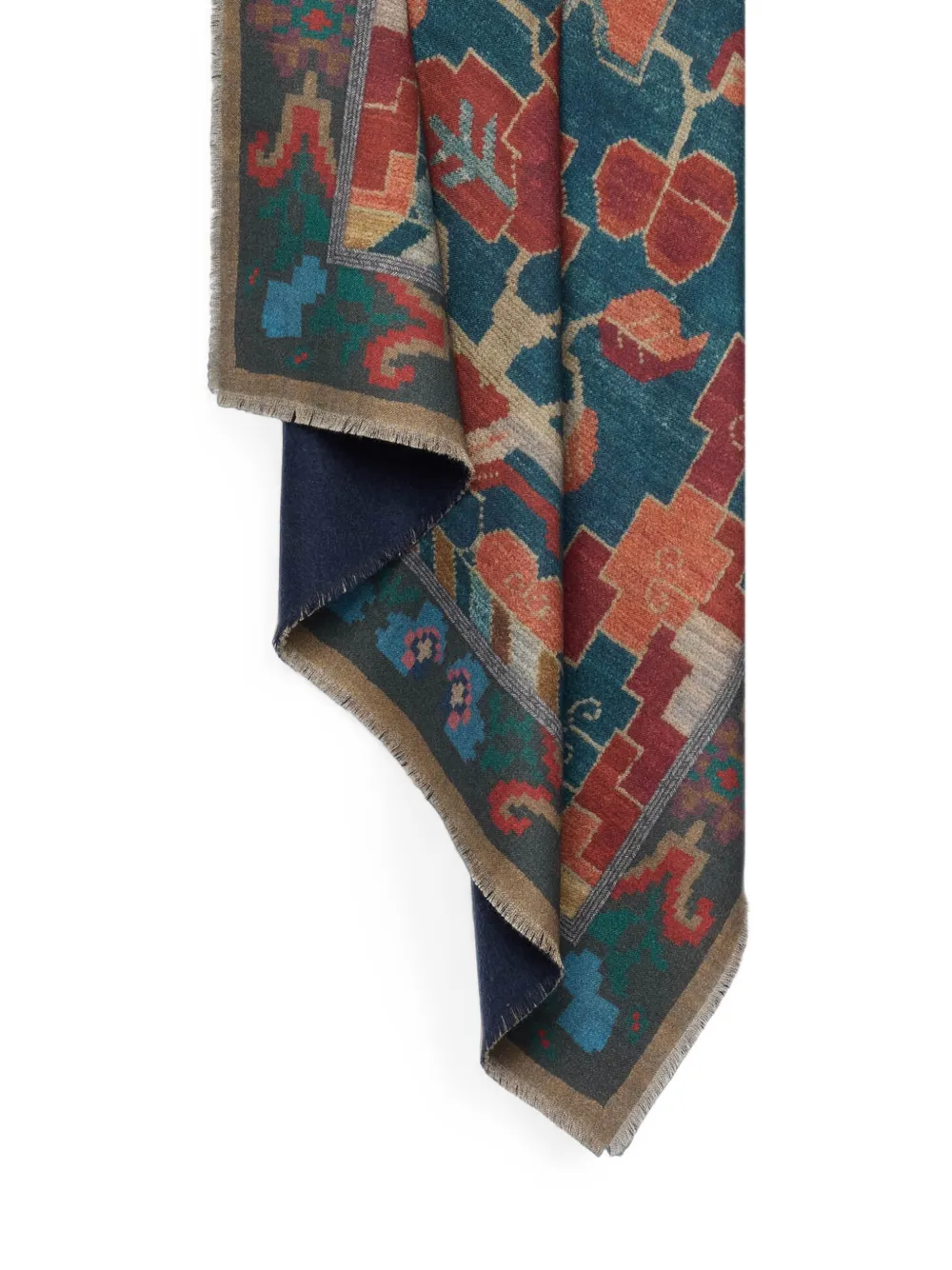 Pierre-Louis Mascia Pancake sjaal met geometrische bloemenprint Blauw