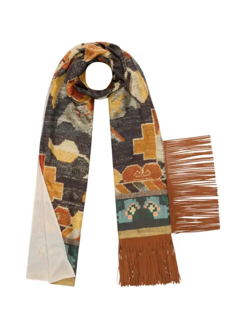 Pierre-Louis Mascia Aloewon floral-print fringed scarf