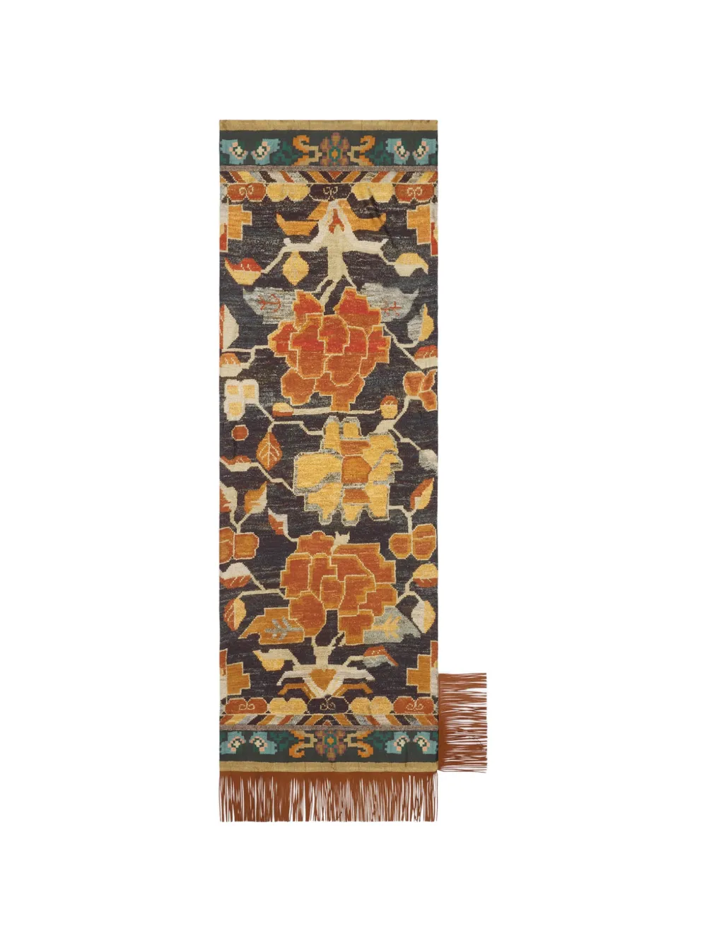 Pierre-Louis Mascia Aloewon floral-print fringed scarf · One Size