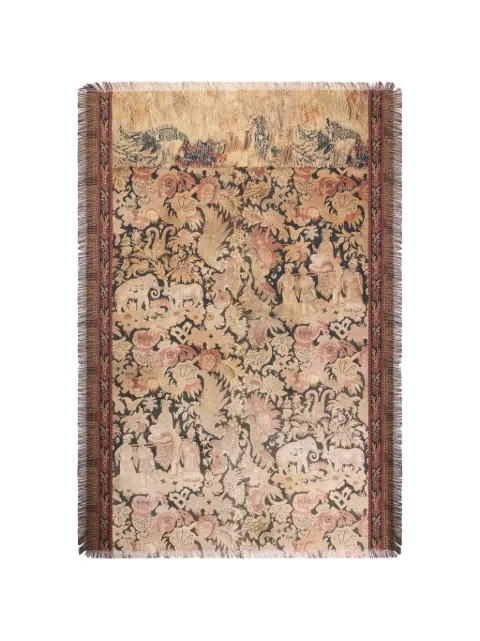 Pierre-Louis Mascia Aloeuw fringe-trim silk scarf