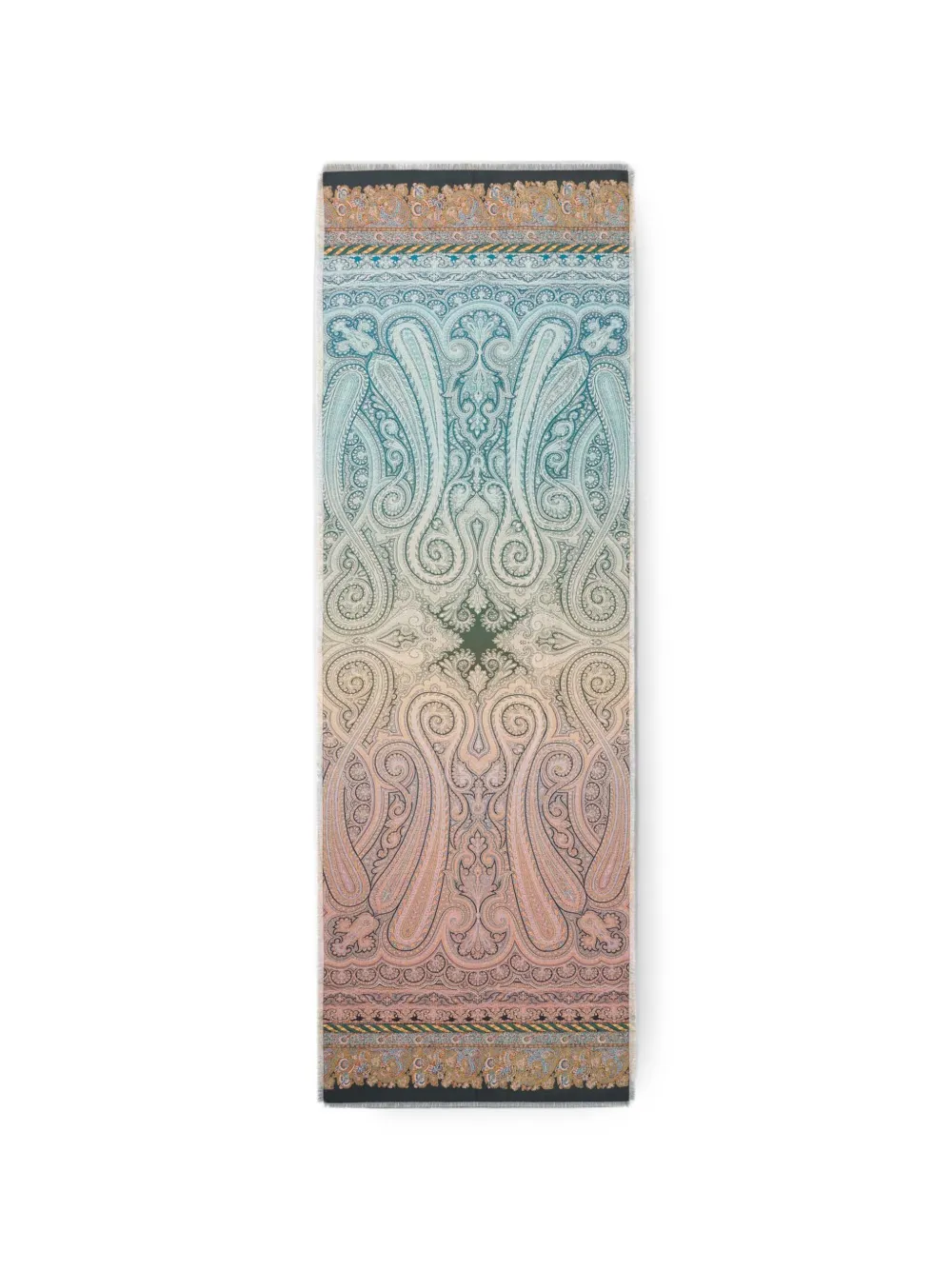 Pierre-Louis Mascia Fancy sjaal met paisley-print en franje Blauw