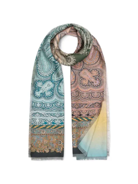 Pierre-Louis Mascia Fancy paisley-print fringed scarf