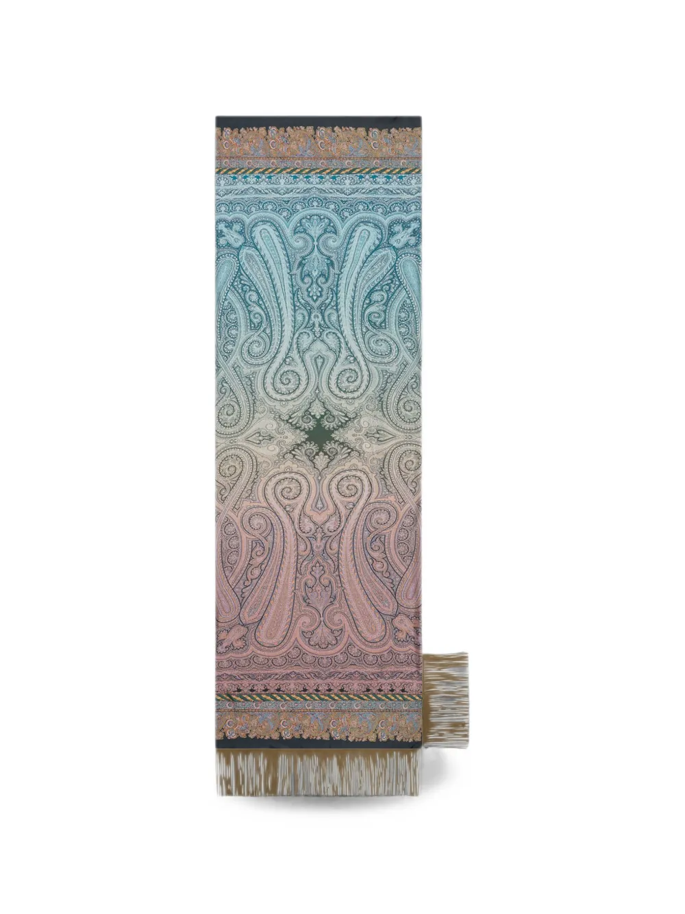 Pierre-Louis Mascia Aloewon paisley-print fringed scarf - Blau