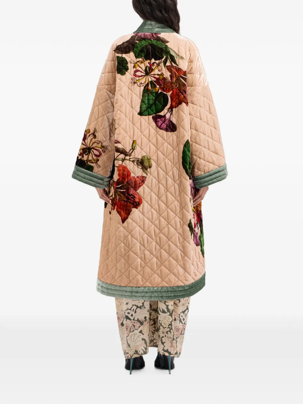 Pierre-Louis Mascia Kandox gewatteerde tuniek met bloemenprint Beige